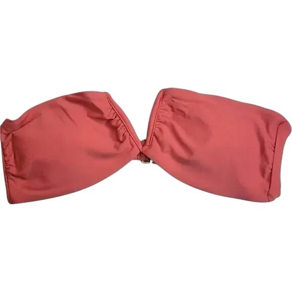 NWT Andie The Scala Strapless Bandeau Swim Padded Cups S Rose Punch Pink #3390 - Picture 12 of 15